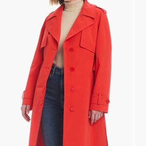 Vibrant Lined Water Resistant Ponderosa Red Trench Coat